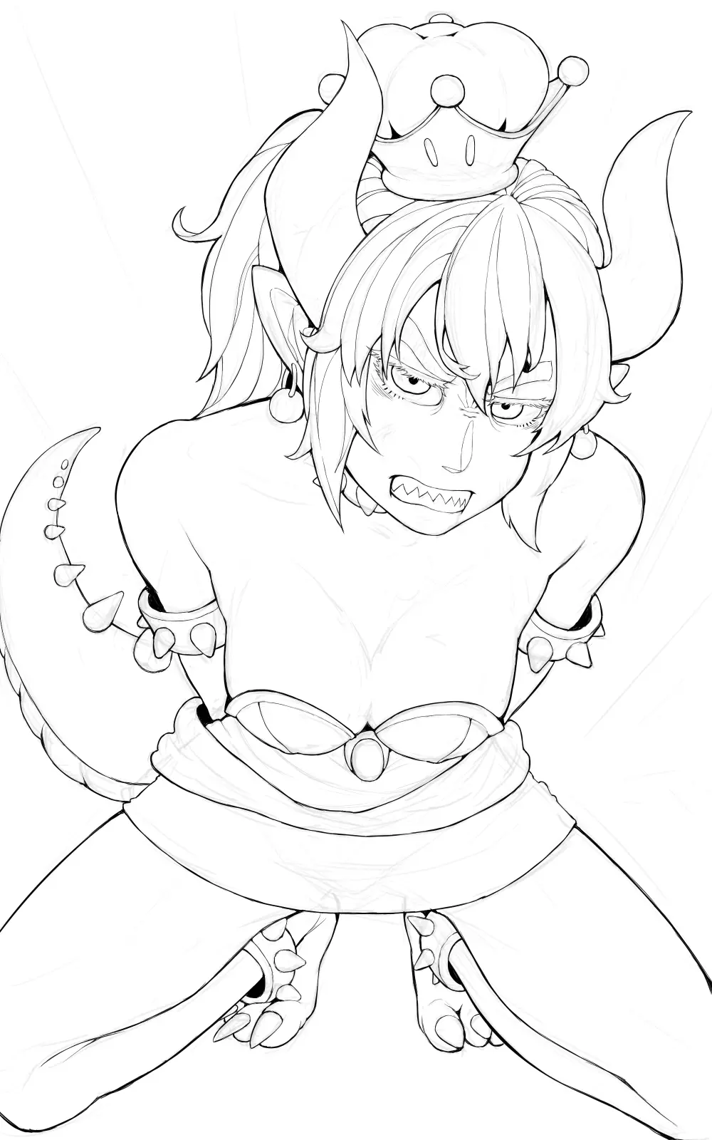 Bowsette Horn Cutting